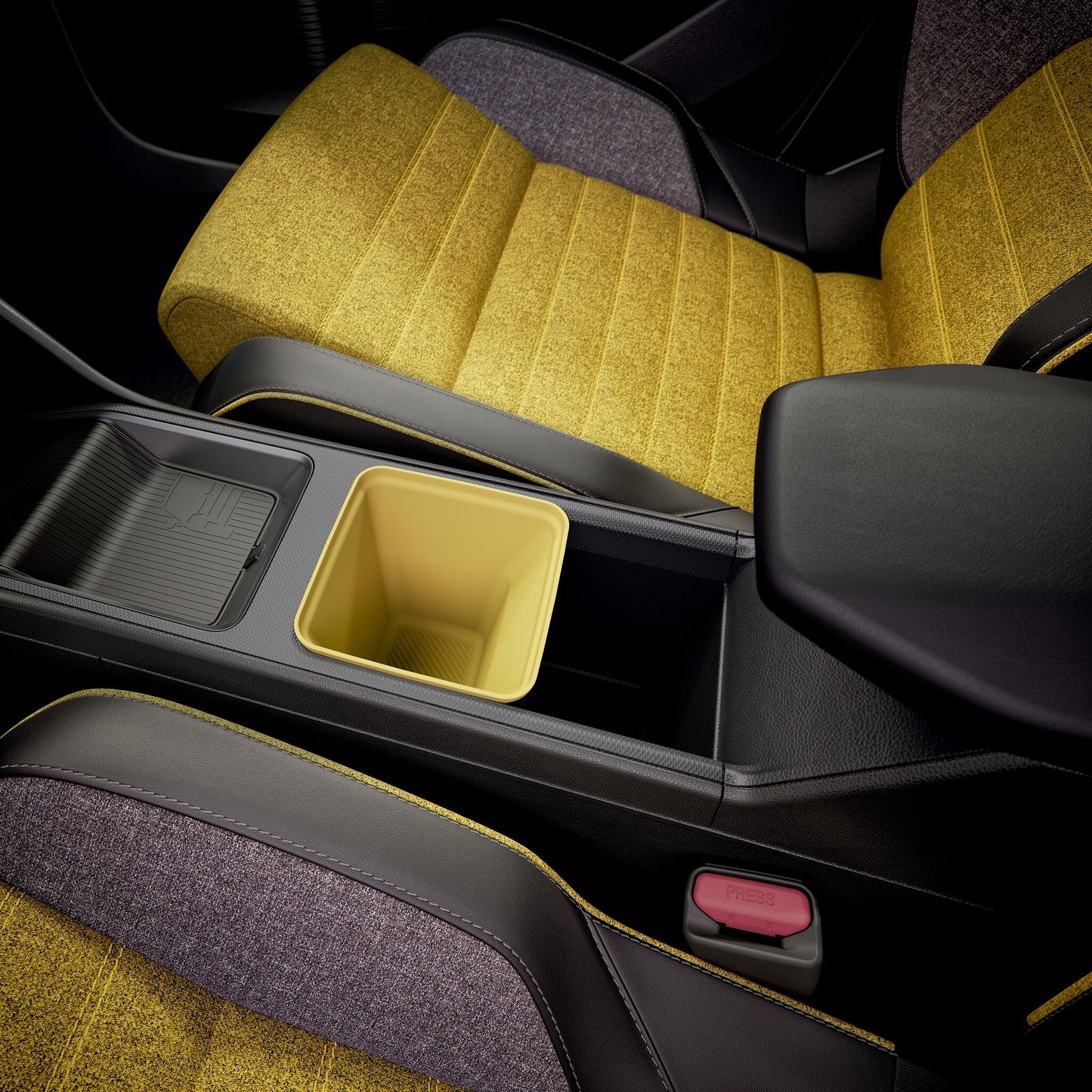 RENAULT 5 yellow small central storage