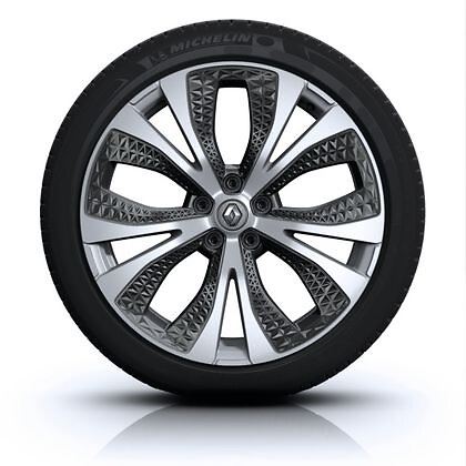 Renault Genuine Alloy Wheel Trim Hub Cap Cover 1pc 5 Double Spokes Scenic MK4