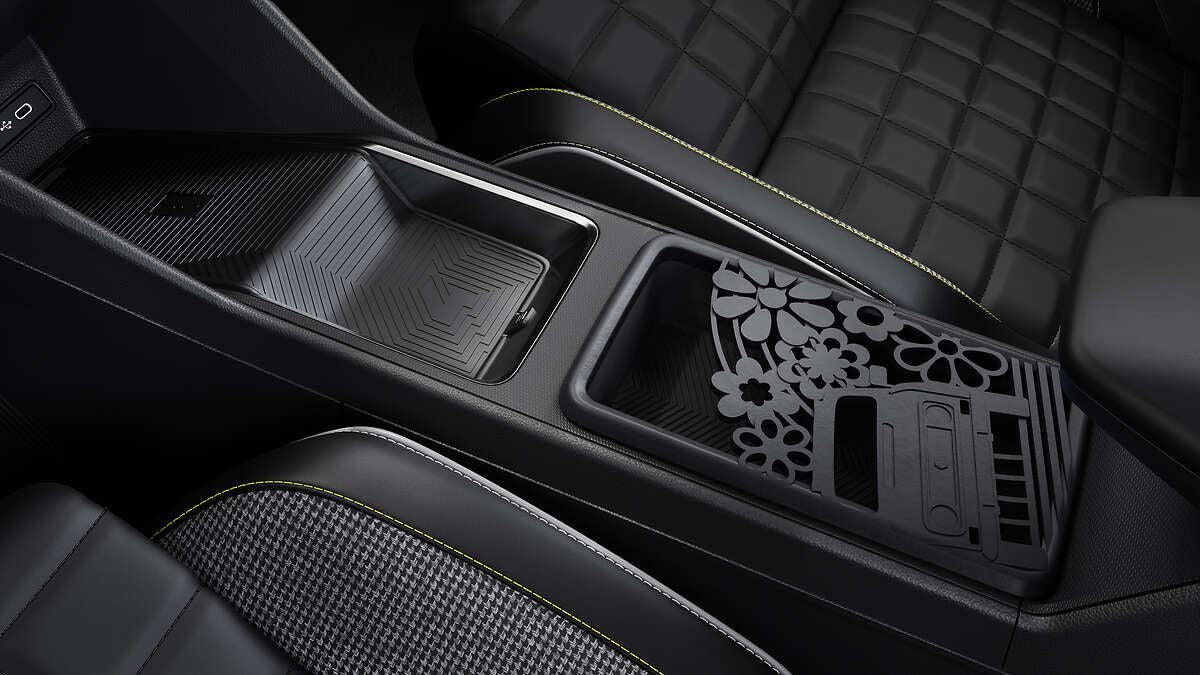 Renault Genuine 4 E-Tech Grey FloweR4 Large Central Lid 3D Printed Console Cover