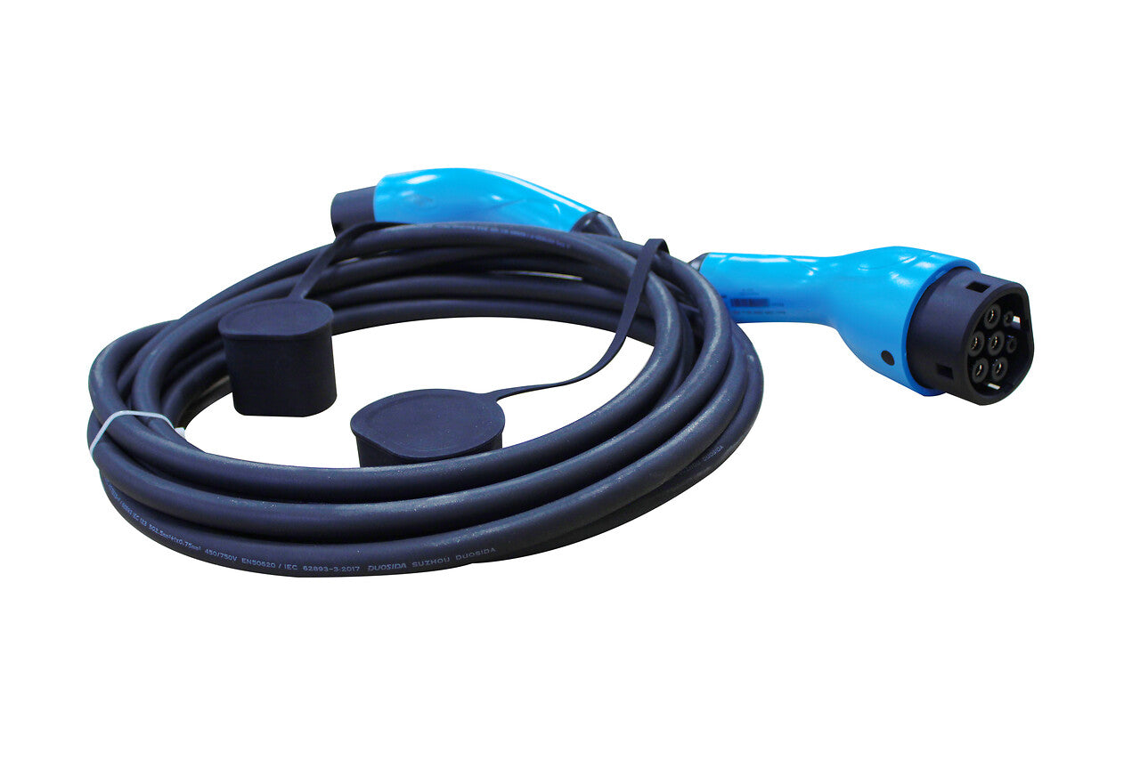 6.5 m type 2 charging cable for type 2 wall box 22 kW (32 A three-phase)
