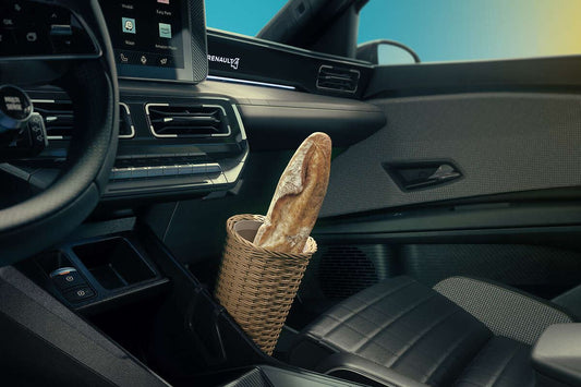 Renault Genuine 4 E-Tech Woven Wicker Baguette Basket Holder Interior Storage