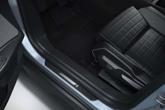 2x Renault Genuine Illuminated Door Sill Protectors LED Brushed Stainless Steel