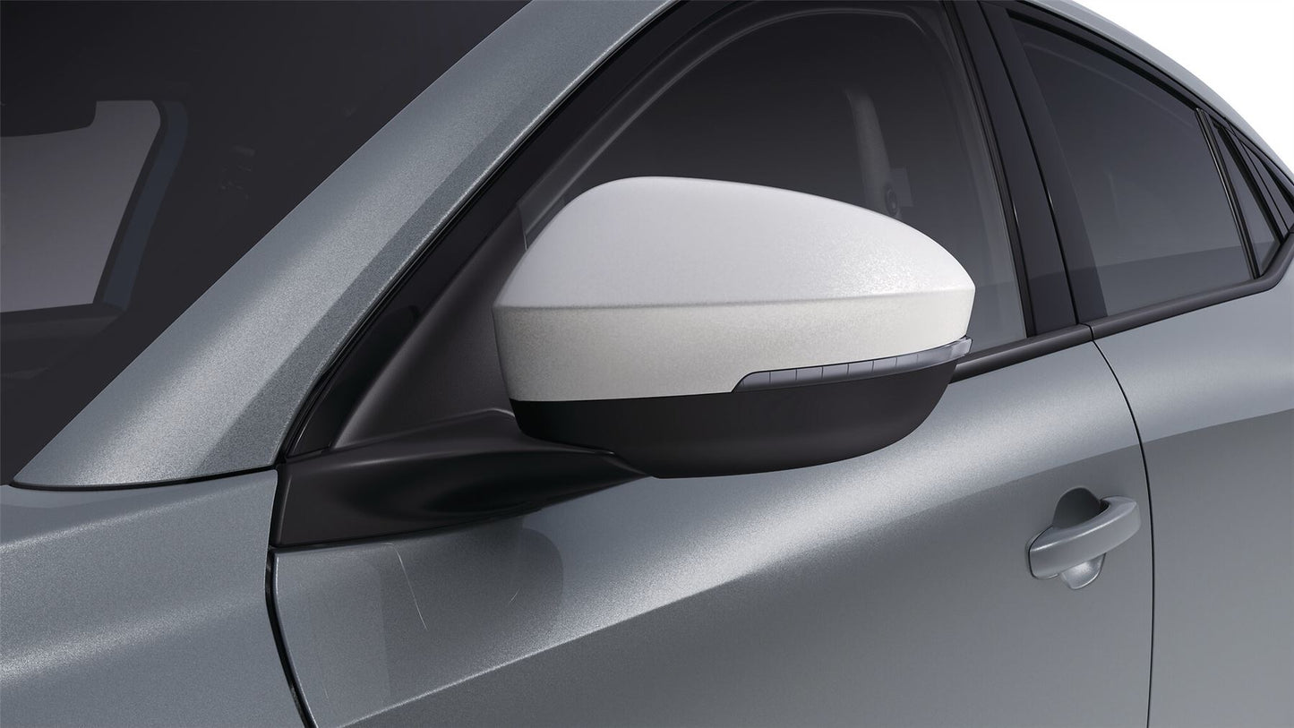 Renault Genuine Door Wing Mirror Cap Cover Casing 2pc Pearl Satin White Rafale