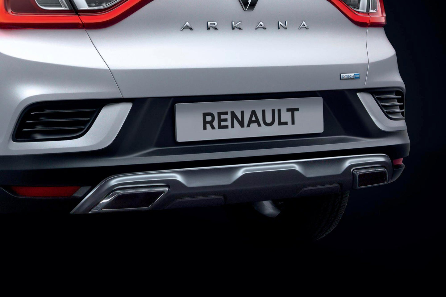 Arkana Rear Skid Plate: Satin Metal