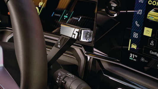 Renault 5 (R5) Customisable Gear Selector: NumbeR5 Silver