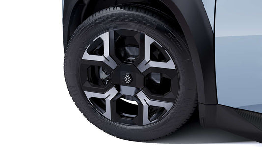 Renault Genuine 4 E-Tech 18" 7J ET35 Alloy Wheel 5-Hole Safari Black Diamond Cut