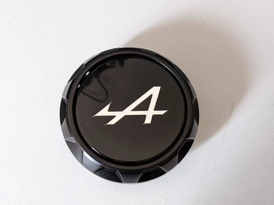 Renault 5 (R5) Alloy Wheel Centre Caps - Alpine Black Contour
