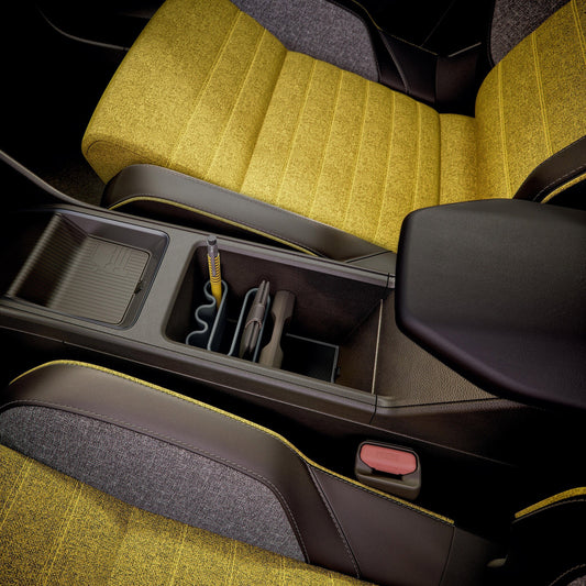 Renault 5 (R5) Central Storage Organiser: Wave 5 Grey