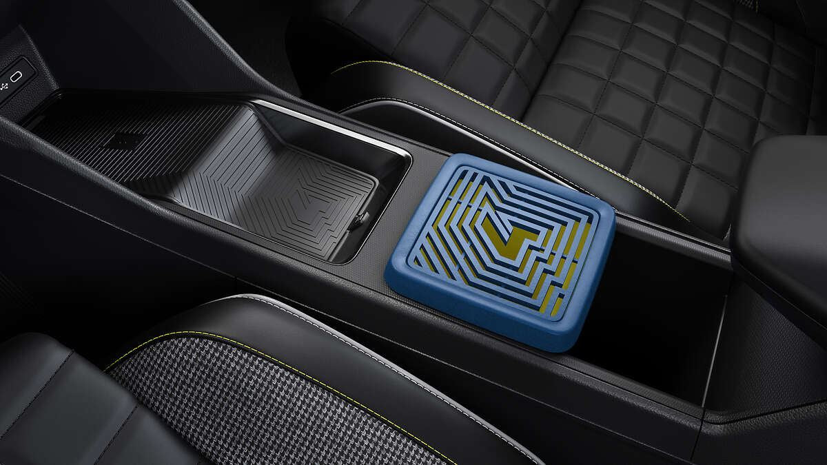 Renault Genuine 4 E-Tech Central Storage Box Modular Console Lid Cover Blue