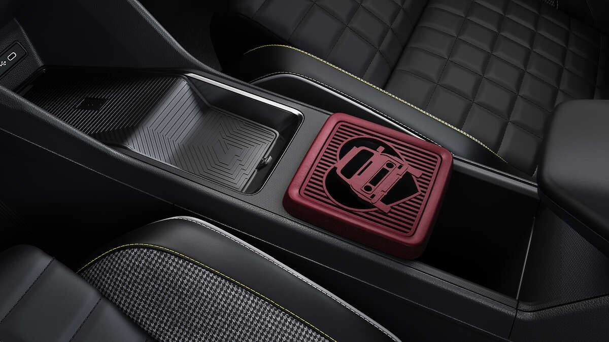 Renault Genuine Red LoveR4 Small Central Lid 3D Tilting Console Cover Interior