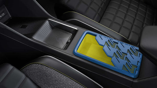 Renault Genuine 4 E-Tech Blue NumbeR4 Large Central Lid 3D Printed Console Cover