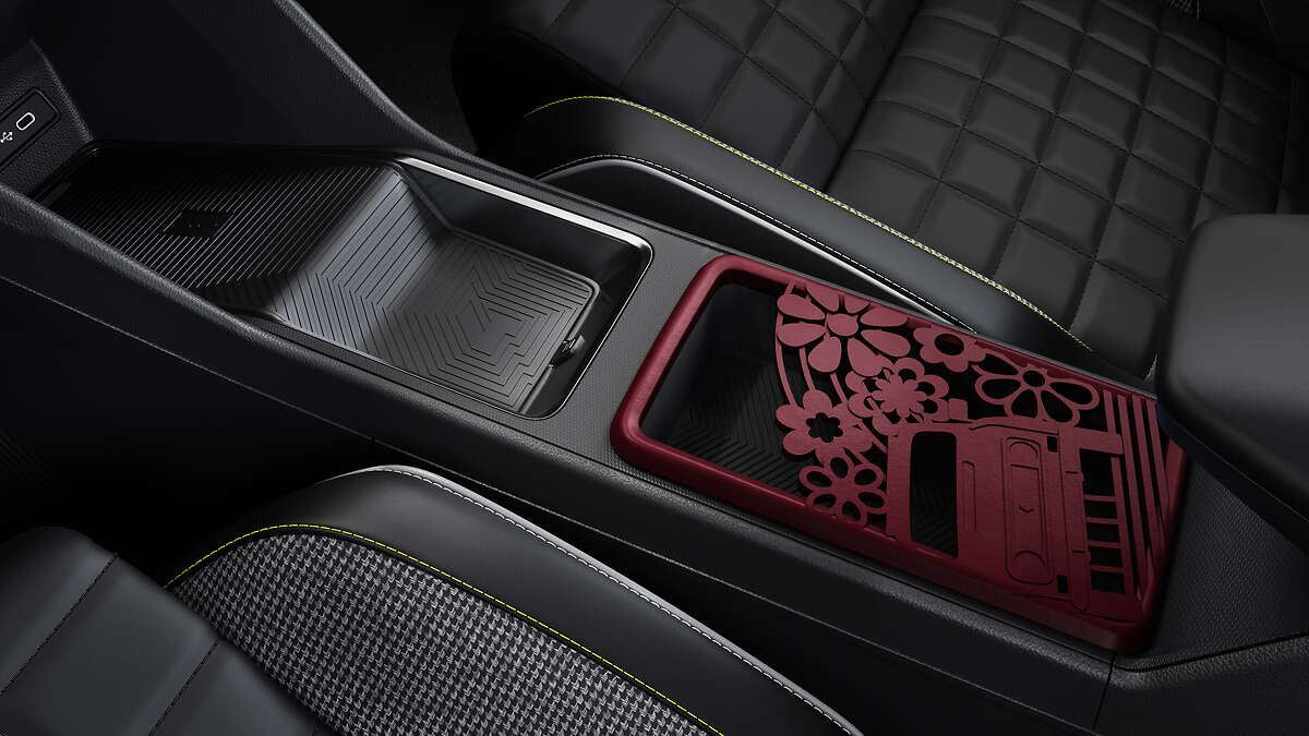 Renault Genuine 4 E-Tech Red FloweR4 Large Central Lid 3D Printed Console Cover