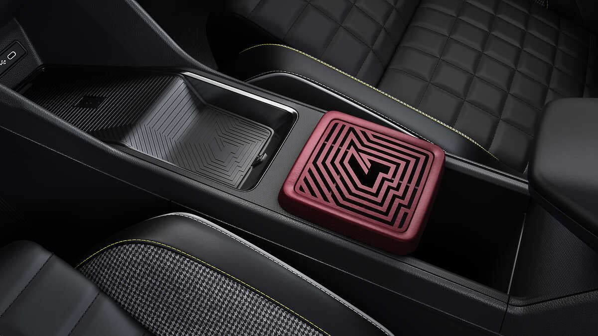 Renault Genuine 4 E-Tech Central Storage Box Modular Console Lid Cover Dark Red