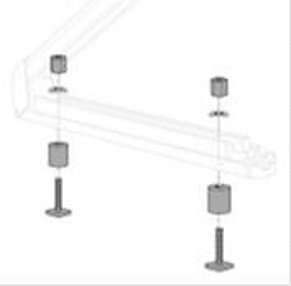 Roof Bar Adapter for Skis or Cycle Rack: Aluminium