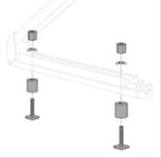 Roof Bar Adapter for Skis or Cycle Rack: Aluminium