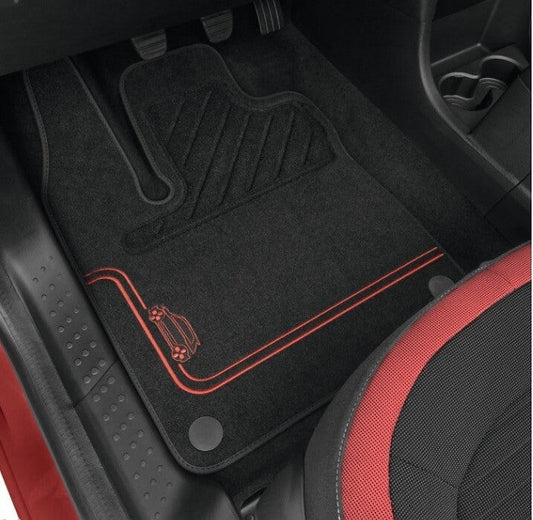 Twingo III Floor Mats: Premium Textile, Red Accents