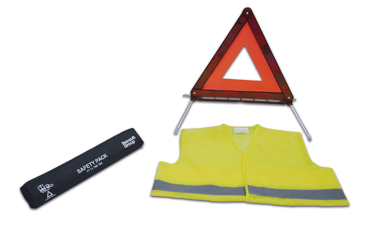 Renault safety kit one vest and one triangle